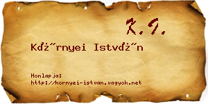 Környei István névjegykártya