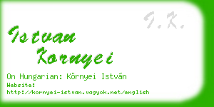 istvan kornyei business card
